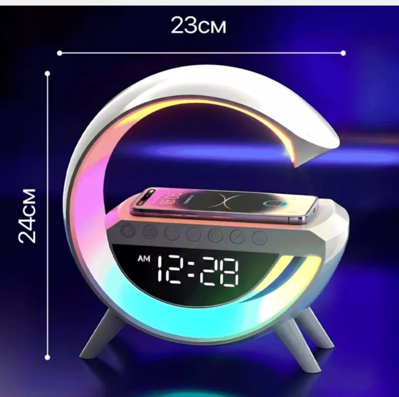 Soatlik Innovatsion LED-chiroq Galaxy — soat, budilnik, yorug‘lik va simsiz quvvat 5 tasi 1tada